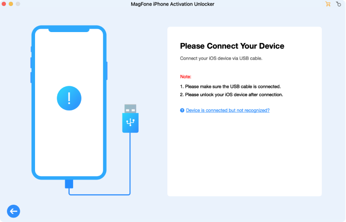 connect device to activation unlocker