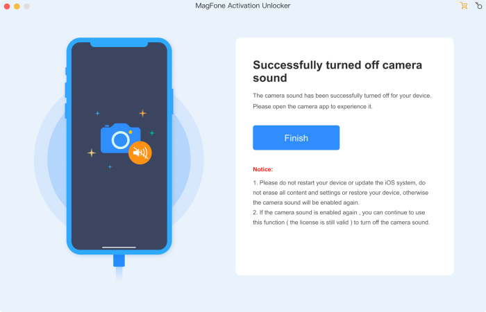 successfully remove camera sound