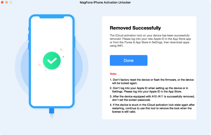 successfully remove activation lock