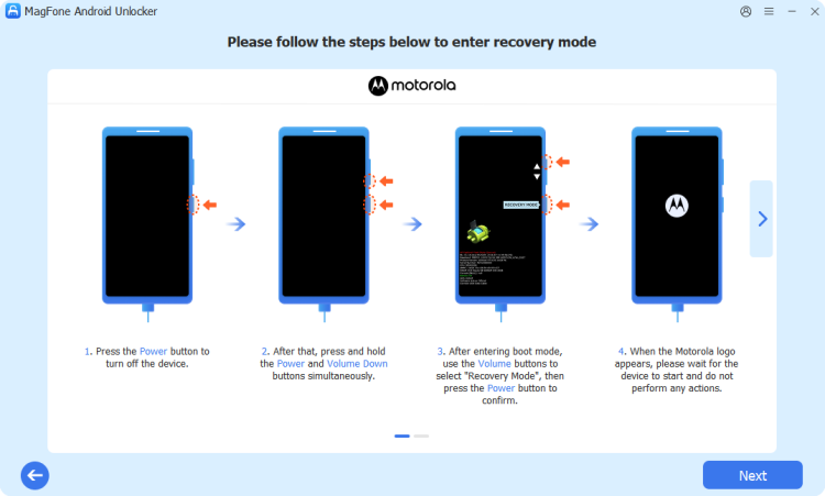 boot motorola into recovery mode