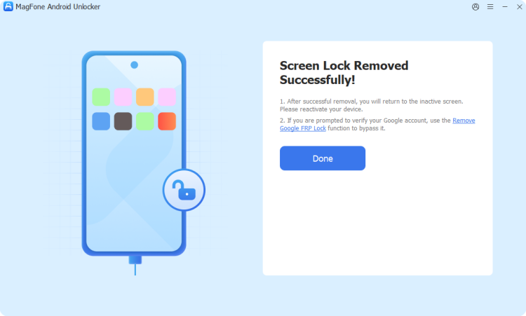 complete unlocking screen lock