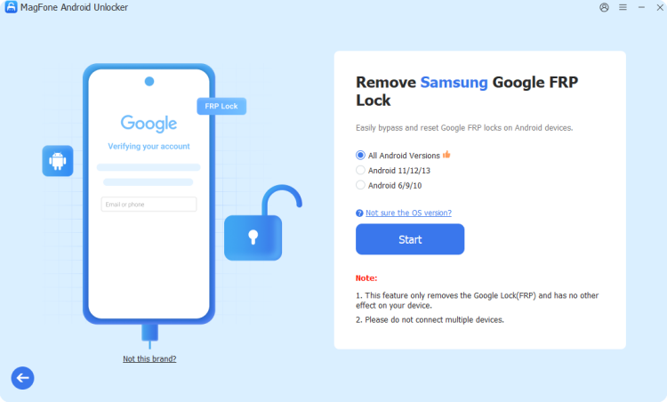 go to samsung google frp lock removal