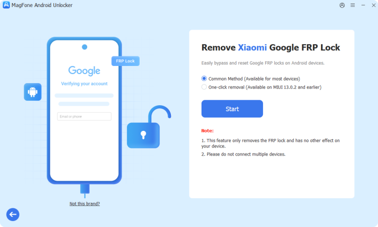 go to xiaomi google frp lock removal