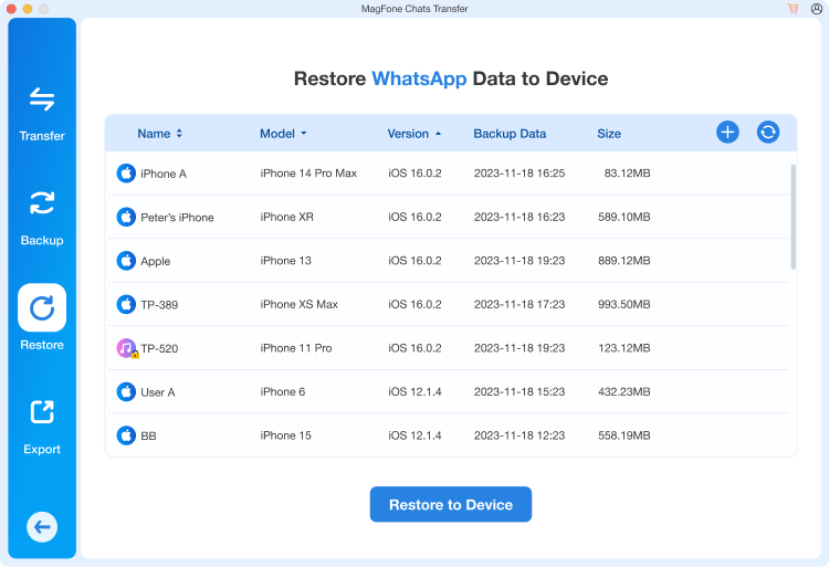 restore whatsapp messages to iphone