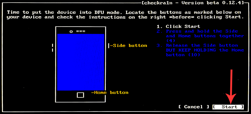 put device into dfu mode