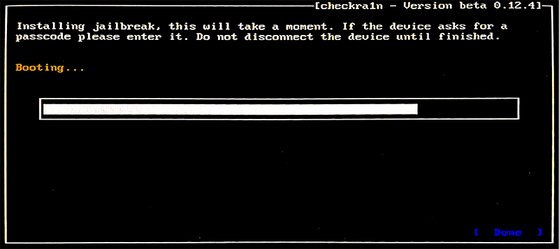 booting in checkra1n