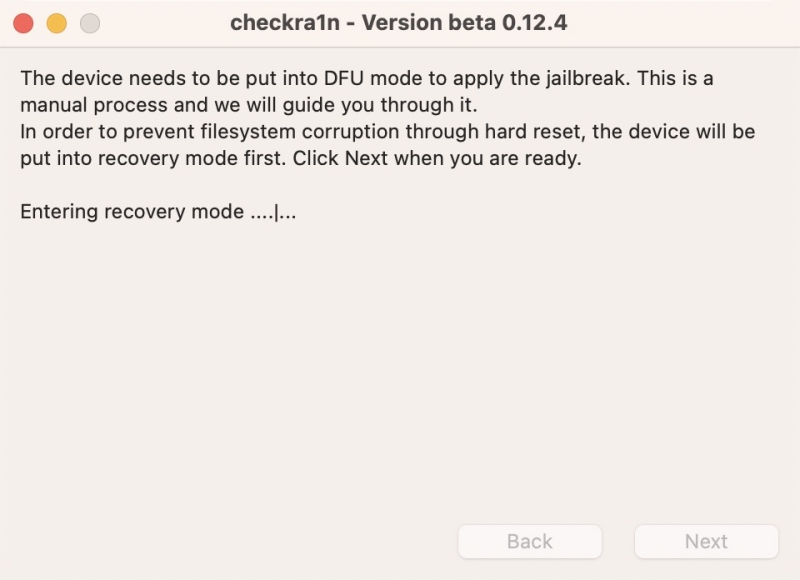 put device into recovery mode