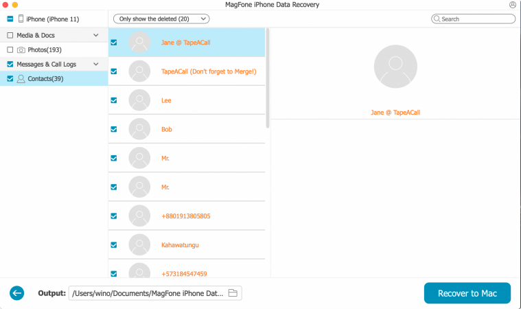 export contacts from iphone to computer