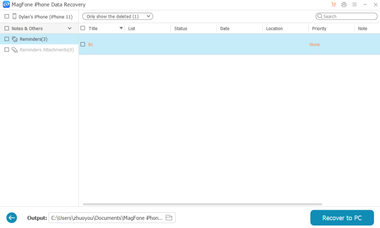 restore deleted iphone reminders