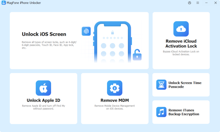 magfone iphone unlocker interface