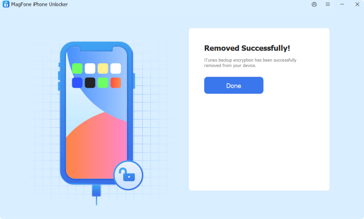 start to remove itunes backup encryption