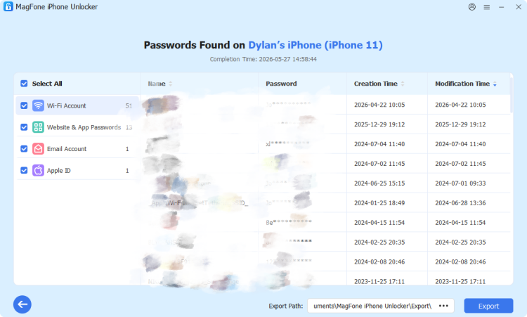 extract wifi passwords from iphone