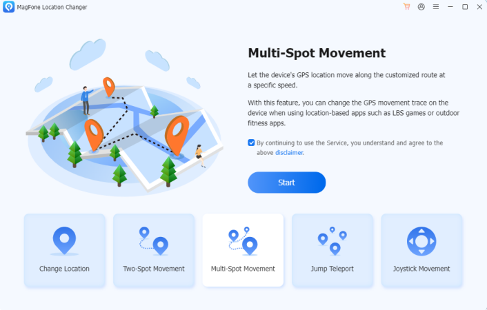 select multi-spot movement