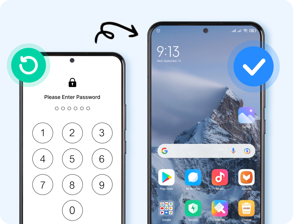 factory reset without password
