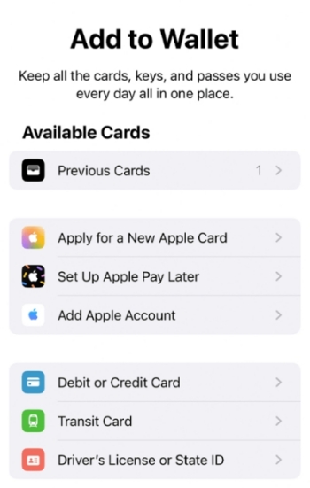 add card to wallet