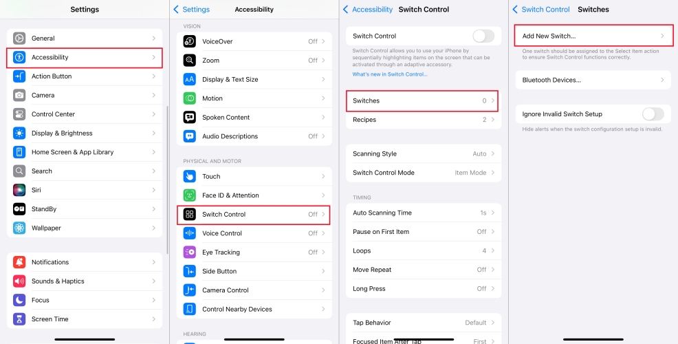 add new switch in accessibility