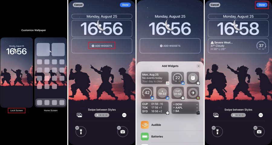 add weather widget on iphone lock screen