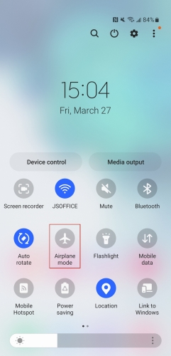 airplane mode on phone