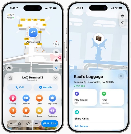 airport navigation in wallet ios 26