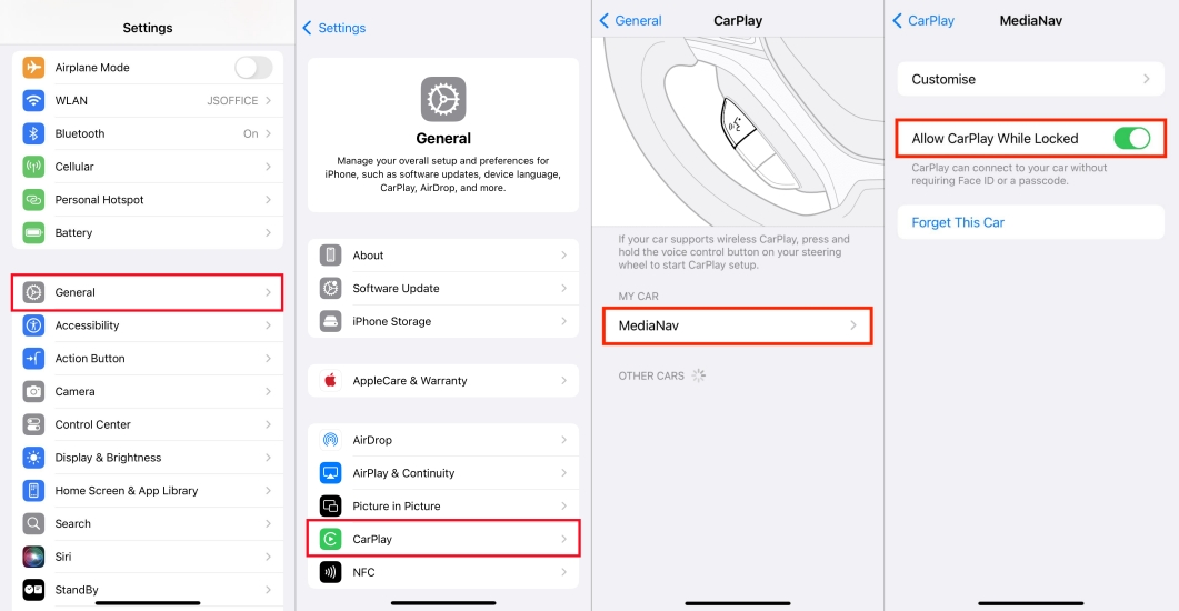 enable carplay on iphone