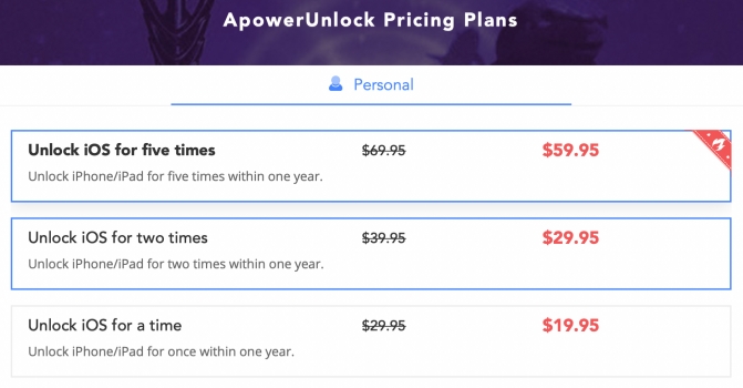 apowerunlock pricing