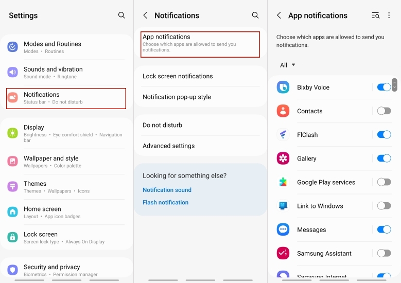 app notifications on android