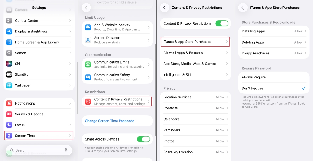 disable app store download content restrictions