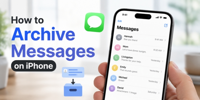 how to archive text messages on iphone