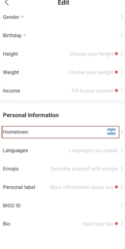 bigo live hometown location