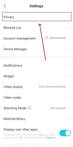 bigo live privacy