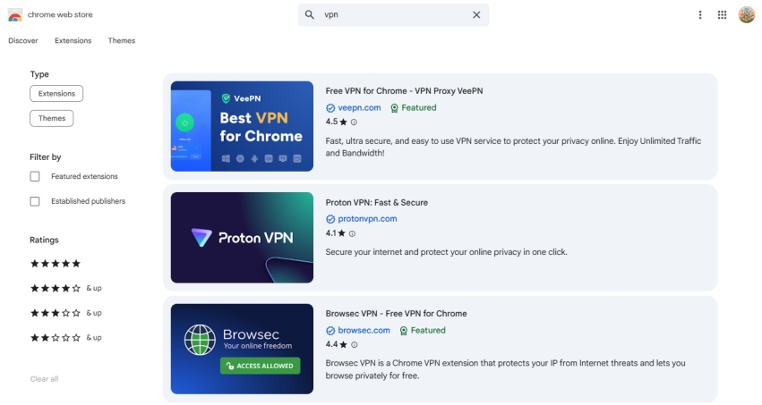 browser vpn extension