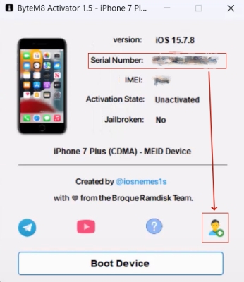 bytem8 copy sn for register