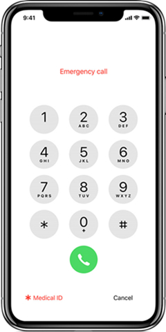 call emergency contact on locked iphone