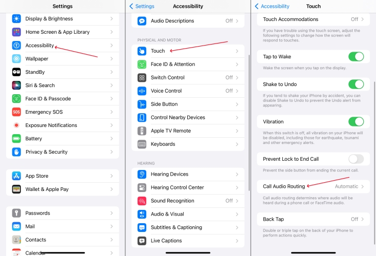 change audio routing
