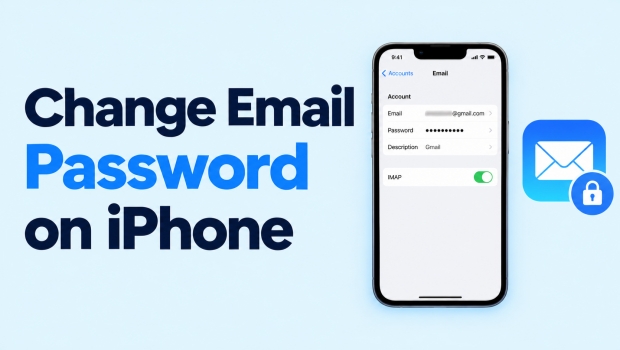 how to change email password on iphone