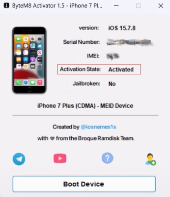 check bytem8 icloud bypass state