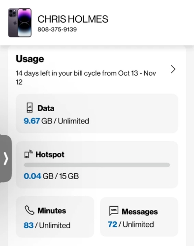 check call history in verizon app