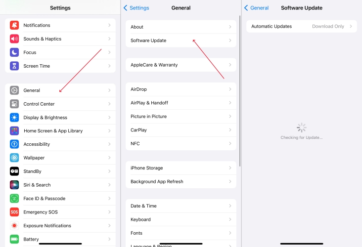check for additional update on iphone