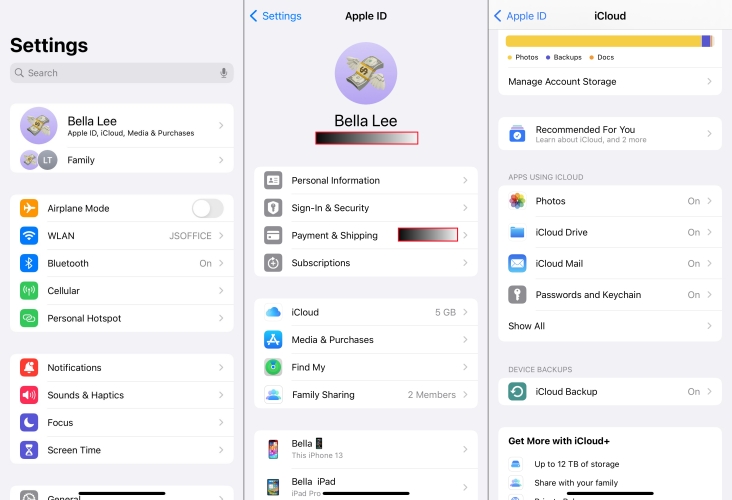 manage icloud storage on iphone