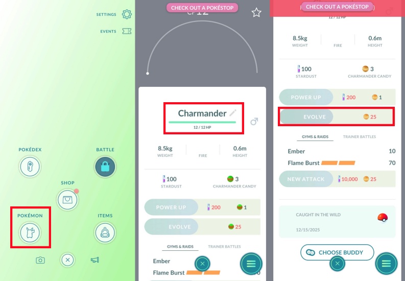 check out pokemon level