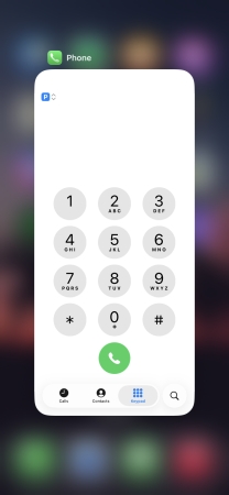 remove the phone app from background list