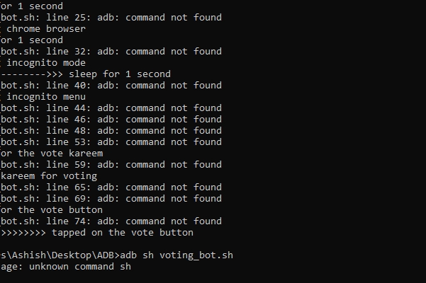 command not found adb