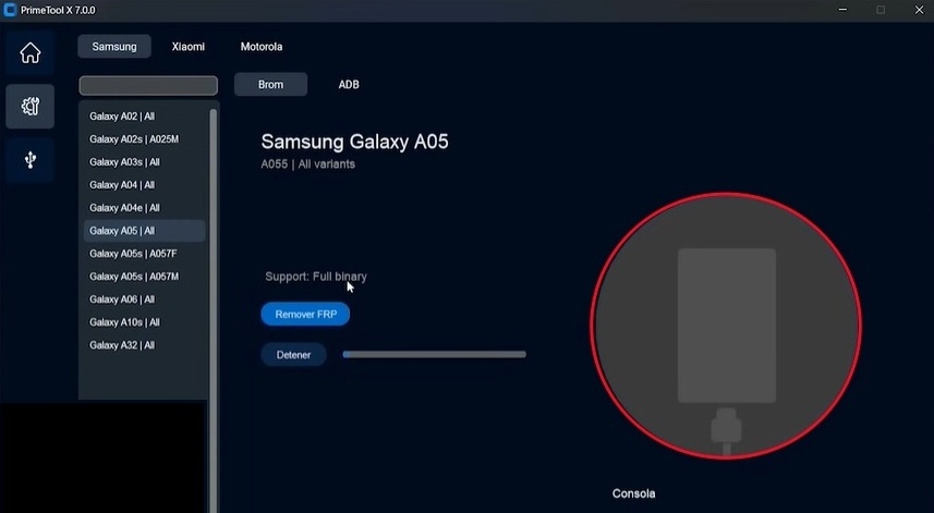 connect phone to gsm prime tool