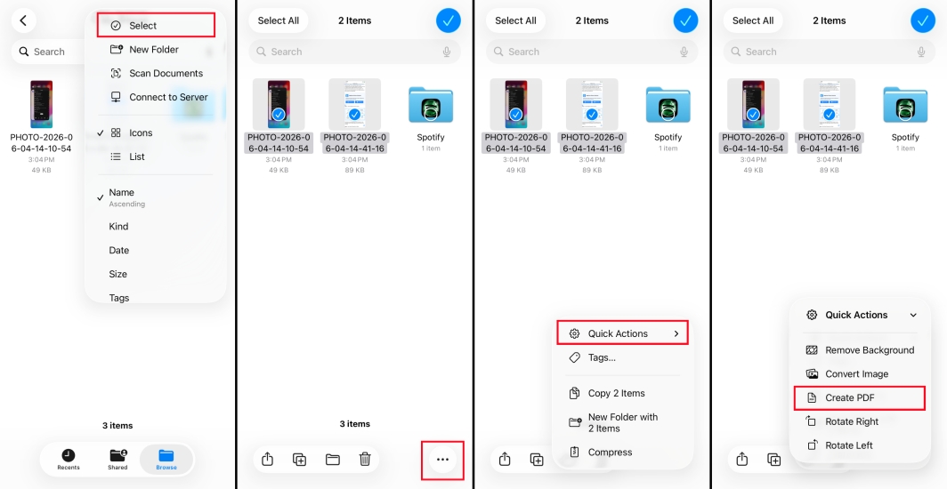 convert whatsapp image to pdf in files app