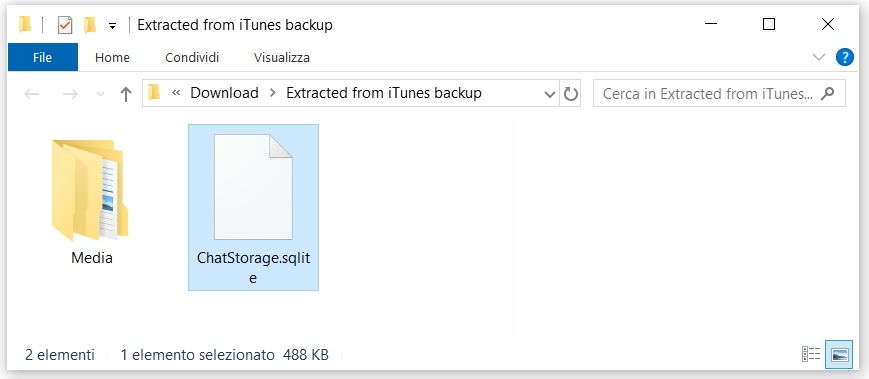 copy extracted whatsapp backup