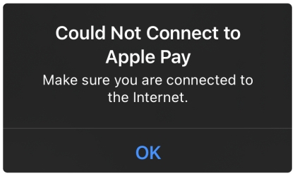could not connect to apple pay
