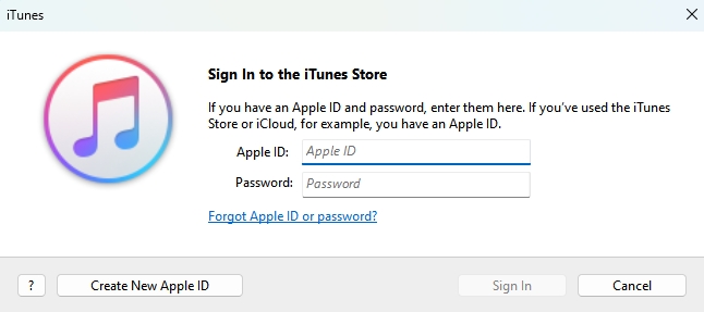 create an apple id on pc
