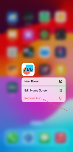 delete app on home screen