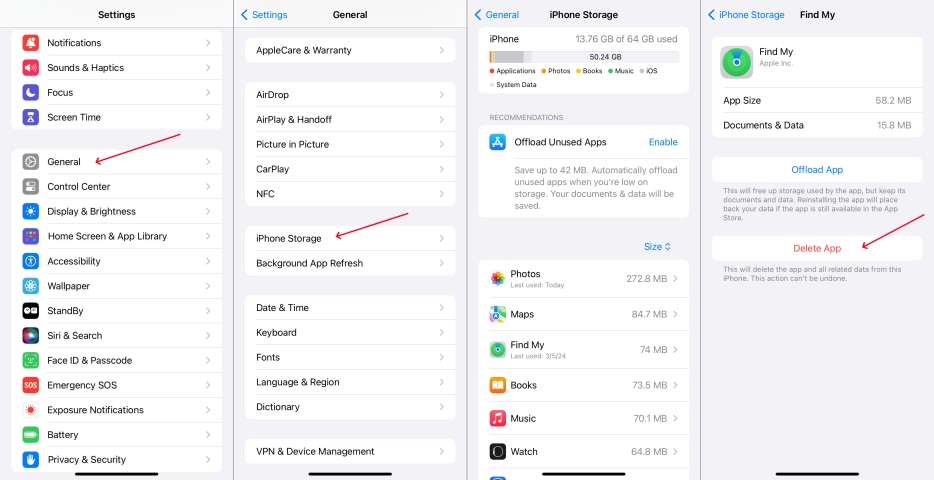 delete apps to free up on iphone