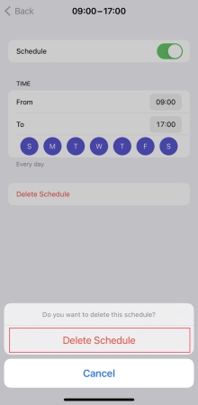 delete iphone do not disturb in settings